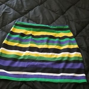 Multi- striped skirt